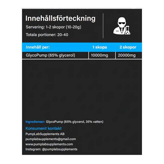 PumpLab COBALT - Glycerol Formula 400g