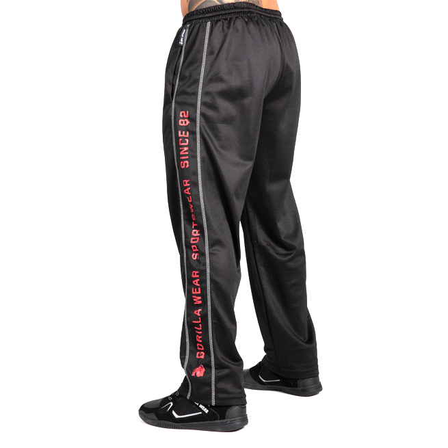 Functional Mesh Pants, black/red