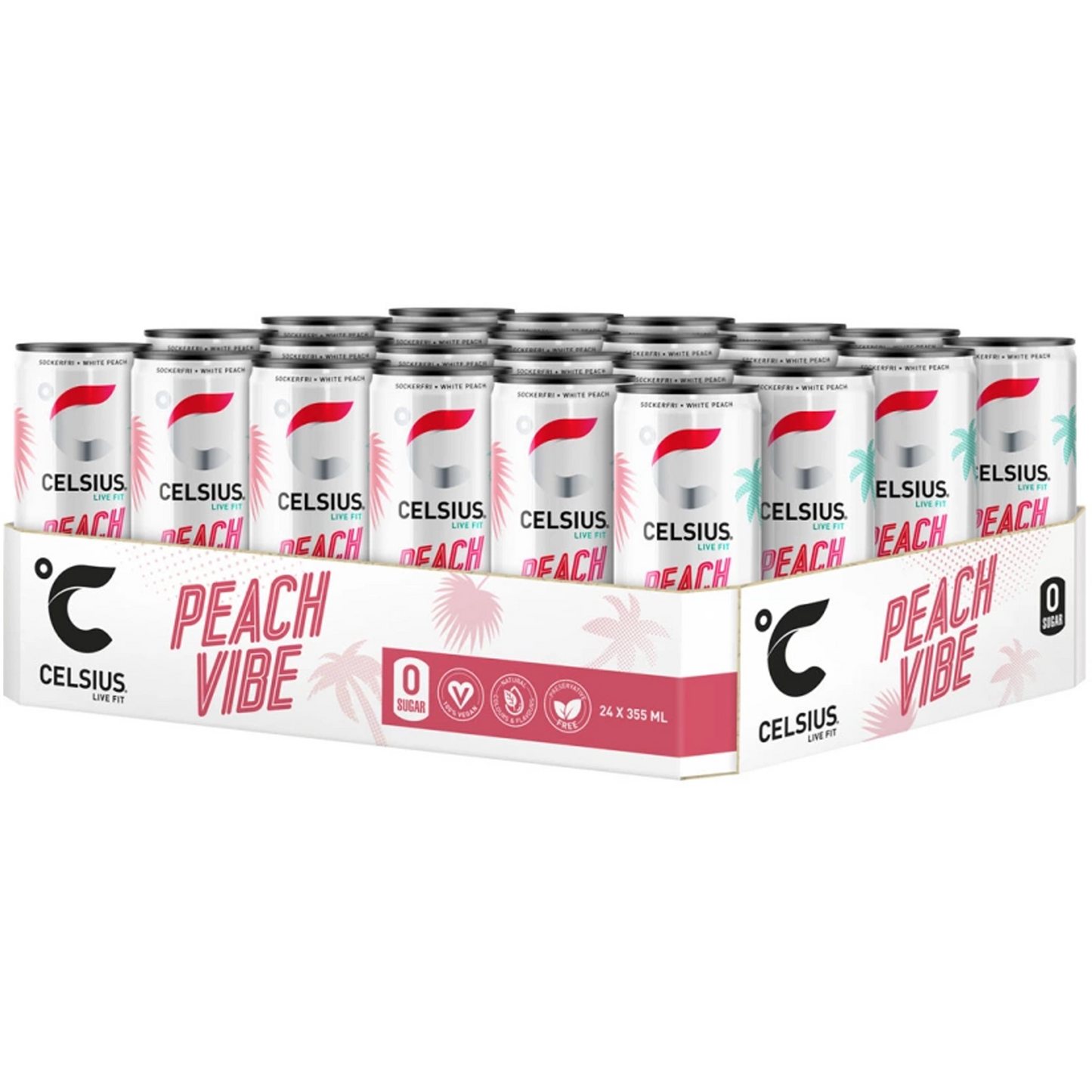 24 x Celsius 355 ml Peach vibe