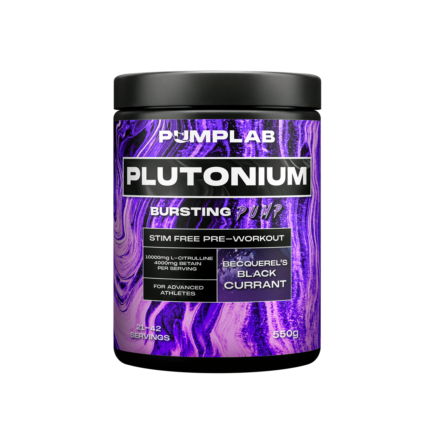 PumpLab PLUTONIUM - 550g Stim Free Preworkout