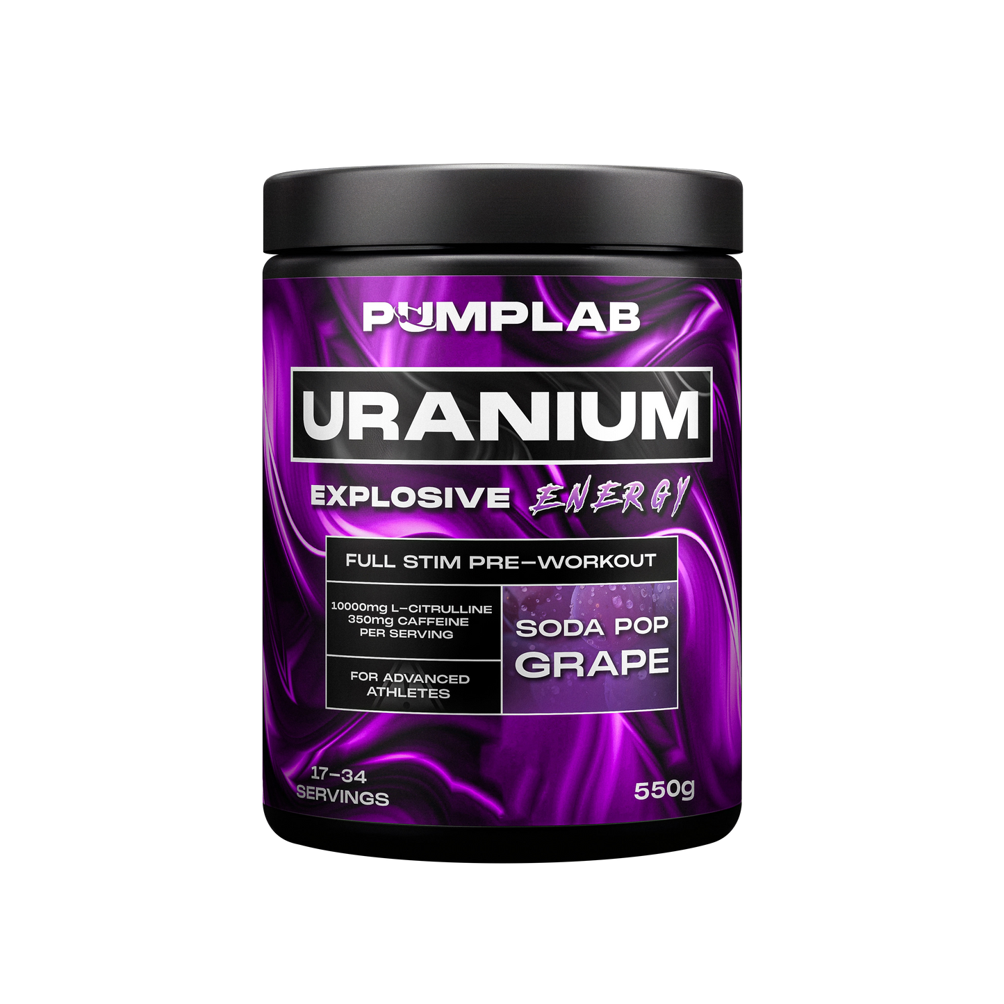 PumpLab URANIUM - 550g Full Stim Preworkout